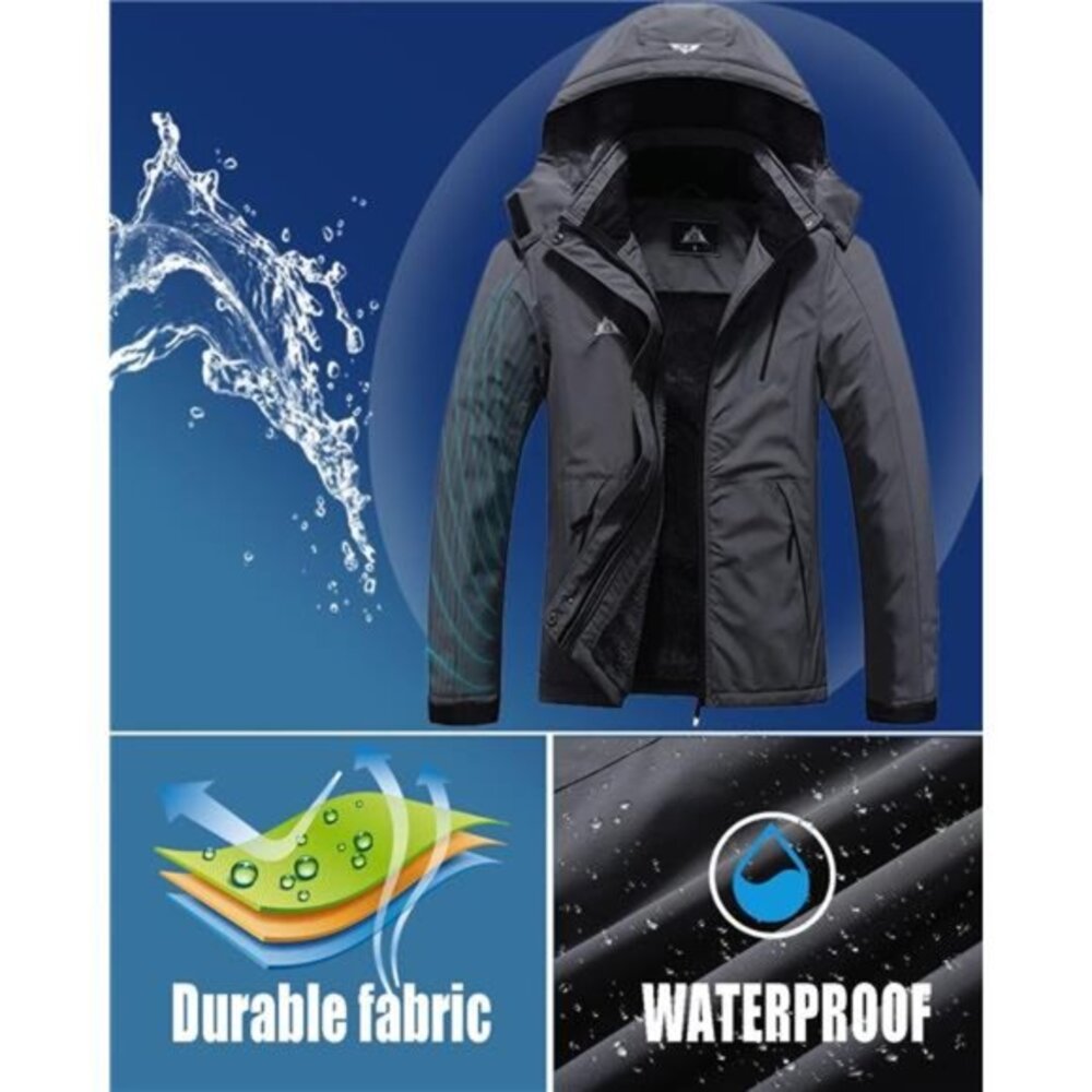 Women's Plus Size Warm Winter Coat Hooded Waterproof Ski Jacket Mountain